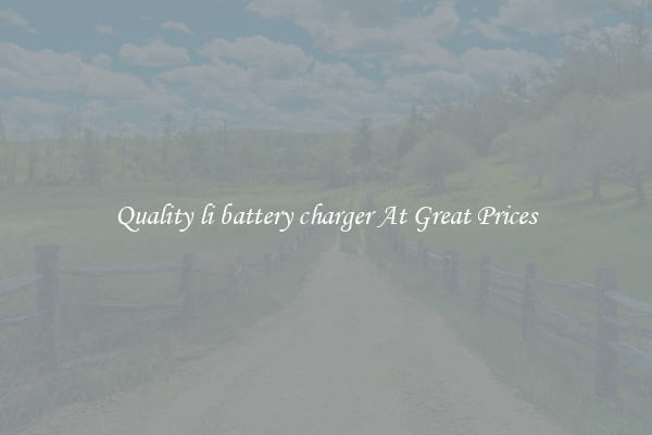Quality li battery charger At Great Prices