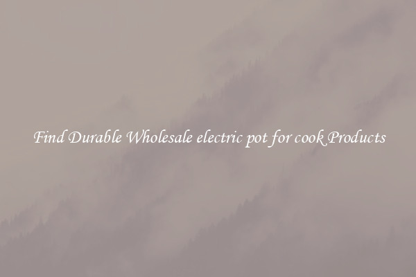 Find Durable Wholesale electric pot for cook Products