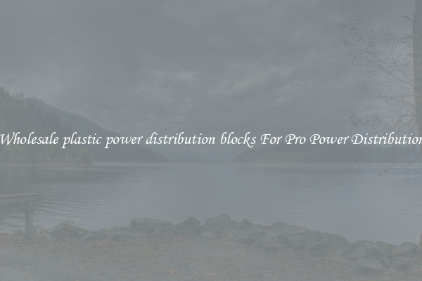 Wholesale plastic power distribution blocks For Pro Power Distribution