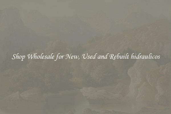 Shop Wholesale for New, Used and Rebuilt hidraulicos
