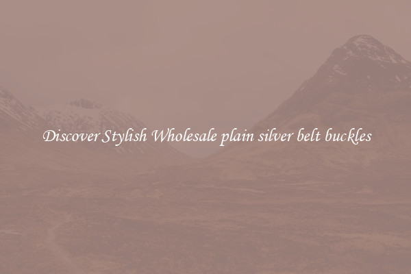 Discover Stylish Wholesale plain silver belt buckles