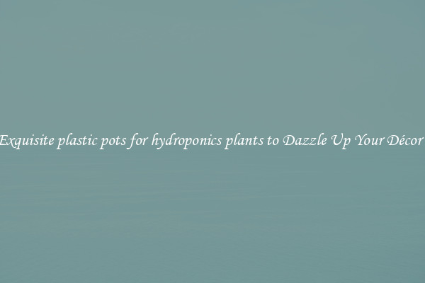 Exquisite plastic pots for hydroponics plants to Dazzle Up Your Décor  