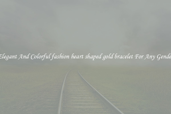 Elegant And Colorful fashion heart shaped gold bracelet For Any Gender