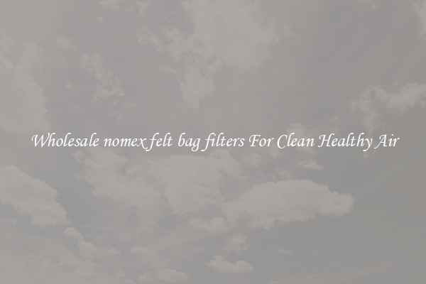 Wholesale nomex felt bag filters For Clean Healthy Air